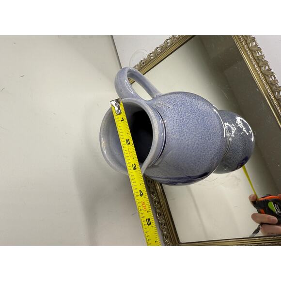 1970s Marzi & Remy Blue Salt Glaze German Pottery Pitcher Marked - Picture 7 of 10